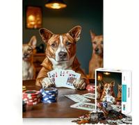 Poker Dogs 1000 Piece Jigsaw Puzzles for Adults Jigsaw Mind Puzzle Mind Calm Art Assembly Unique Gift (38x52cm)