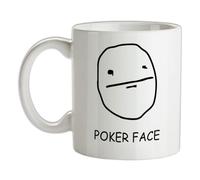Poker Face Meh - 10oz - Ceramic Mug for Coffee/Tea