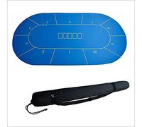 Poker Felt Table Cover Poker Game Mat Foldable Poker Card Tabletop Layout Portable Anti-Slip Rubber Board Game Mat Poker Card Tabletop Layout(Color:B) (B)