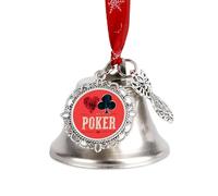 Poker Heart Plums Christmas Decoration Bell Ornament Xmas Tree Charms Home Decor
