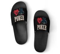 Poker Heart Plums Unisex Slippers Bath Pool Shower Slide Indoor House Slipper Outdoor Shoes Sandal