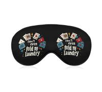 Poker I Don't Even Fold My Laundry Funny Eye Mask for Sleep with Adjustable Strap Blocks Light Eye Shade Cover