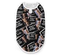 Poker Is My Therapy Cute Printed Dog Shirt Clothes Lightweight Sleeveless Pet Tank Top for Small Medium Large Pets