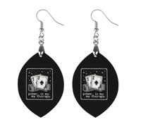 Poker Is My Therapy Cute Wooden Earrings for Women Dangling
