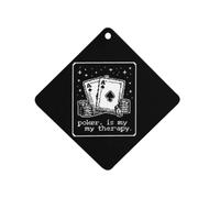 Poker Is My Therapy Printed Car Air Fresheners Long Lasting Hanging Ocean Scented Cards Tablets for Closet Bathroom