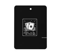 Poker Is My Therapy Printed Car Air Fresheners Long Lasting Hanging Ocean Scented Cards Tablets for Closet Bathroom