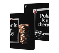 Poker Is My Therapy Printed Tablet Cases Compatible with iPad Series Slim Trifold Stand Protective Cover