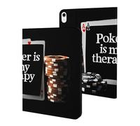 Poker Is My Therapy Printed Tablet Cases Compatible with iPad Series Slim Trifold Stand Protective Cover