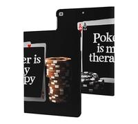 Poker Is My Therapy Printed Tablet Cases Compatible with iPad Series Slim Trifold Stand Protective Cover