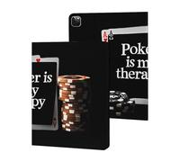 Poker Is My Therapy Printed Tablet Cases Compatible with iPad Series Slim Trifold Stand Protective Cover