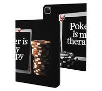 Poker Is My Therapy Printed Tablet Cases Compatible with iPad Series Slim Trifold Stand Protective Cover