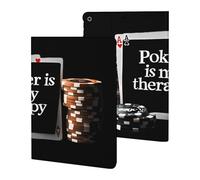 Poker Is My Therapy Printed Tablet Cases Compatible with iPad Series Slim Trifold Stand Protective Cover