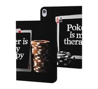 Poker Is My Therapy Printed Tablet Cases Compatible with iPad Series Slim Trifold Stand Protective Cover