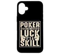 Poker Is Not Luck Its A Skill Case for iPhone 16 Plus