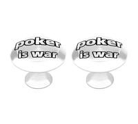 Poker is War 2 PCS Funny Drawer Knobs with Screw Round Metal Cabinet Pulls for Kitchen Cupboard Furniture