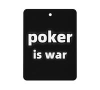 Poker Is War Car Air Freshener Automotive Aromatherapy Tablets Hanging Scented Cards Rearview Mirror Square