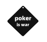 Poker Is War Car Air Freshener Automotive Aromatherapy Tablets Hanging Scented Cards Rearview Mirror Rhombus