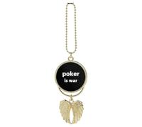 Poker Is War Decorative Car Rearview Mirror Pendant Automotive Interior Hanging Ornaments Gift for Men Women