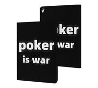 Poker Is War Funny Tablet Cases Multi-Viewing Angels Trifold Stand Case Compatible with iPad Series