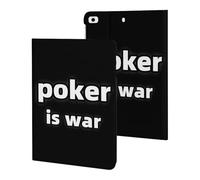 Poker Is War Funny Tablet Cases Multi-Viewing Angels Trifold Stand Case Compatible with iPad Series