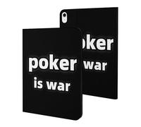 Poker Is War Funny Tablet Cases Multi-Viewing Angels Trifold Stand Case Compatible with iPad Series