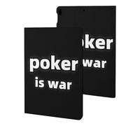 Poker Is War Funny Tablet Cases Multi-Viewing Angels Trifold Stand Case Compatible with iPad Series