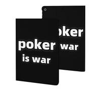 Poker Is War Funny Tablet Cases Multi-Viewing Angels Trifold Stand Case Compatible with iPad Series