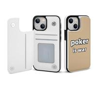 Poker Is War Leather Wallet Case Compatible with iPhone 14/14 Plus/14 Pro/14 Pro Max Printed Flip Protective Cover