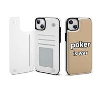 Poker Is War Leather Wallet Case Compatible with iPhone 14/14 Plus/14 Pro/14 Pro Max Printed Flip Protective Cover