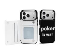 Poker Is War Leather Wallet Case Compatible with iPhone 17/17 Air/17 Pro/17 Pro Max Printed Flip Protective Cover