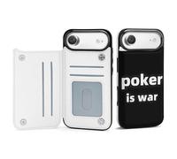 Poker Is War Leather Wallet Case Compatible with iPhone 17/17 Air/17 Pro/17 Pro Max Printed Flip Protective Cover