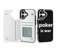 Poker Is War Leather Wallet Case Compatible with iPhone 17/17 Air/17 Pro/17 Pro Max Printed Flip Protective Cover
