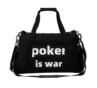 Poker is War Lightweight Travel Duffel Bag Large Capacity Weekender Luggage Breathable Overnight Backpack