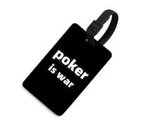 Poker is War Luggage Tags Business Card Holder Personalized Baggage Identifier Travel Essentials for Suitcases Backpacks
