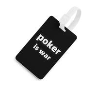 Poker is War Luggage Tags Business Card Holder Personalized Baggage Identifier Travel Essentials for Suitcases Backpacks