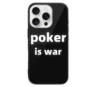 Poker Is War Personalised Glass Phone Case Printed Protective Cover Compatible with iPhone 16 Series