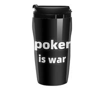 Poker is War Portable Coffee Cups Insulated Mug Water Tumbler with Lid Sealed for Hot Cold Drinks 250ml