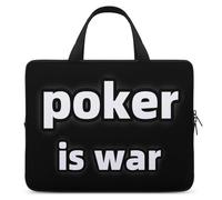Poker Is War Portable Laptop Sleeve with Carry Handle Waterproof Protective Briefcase Handbag Soft Notebook Bag