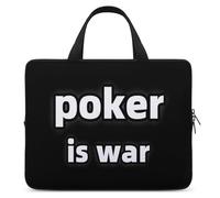 Poker Is War Portable Laptop Sleeve with Carry Handle Waterproof Protective Briefcase Handbag Soft Notebook Bag