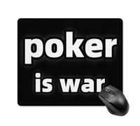 Poker is War Printed Square Gaming Mouse Mat Soft Non-Slip Computer Game Mice Pad for Home Office Laptops