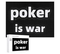 Poker Is War Wooden Puzzle Letter on Back Adults Difficult Jigsaw Puzzles for Home Decor Birthday Gift