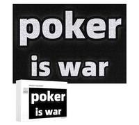 Poker Is War Wooden Puzzle Letter on Back Adults Difficult Jigsaw Puzzles for Home Decor Birthday Gift