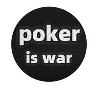 Poker Is War Wooden Puzzle Letter on Back Circular Easy Jigsaw Puzzles for Elderly Birthday Gift Family Game