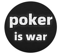 Poker Is War Wooden Puzzle Letter on Back Circular Easy Jigsaw Puzzles for Elderly Birthday Gift Family Game