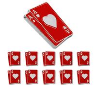 Poker Lapel Pin 6/12/50/100Pcs Red Pair of Aces Poker Enamel 1in Aces of Hearts and Diamonds for Backpack Clothes Decorations Party Anniversary, Alloy, electroplating, no gemstone