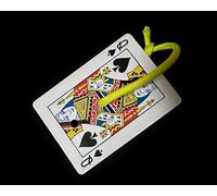 Poker Magic Tricks String Through Card Strings Jumps Between Three Holes Card Magia Close-up Street Illusions Gimmicks Mentalism Props