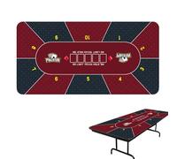 Poker Mat - 120x60cm Poker Table Mat | Game Table Cover Anti Slip Rubber Soft Fabric PlayingMat For Texas Holdem Baccaŕat Guandan Card Game Nights