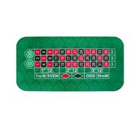 poker mat, Anti-Slip Rubber Roulette Game Layout Table Top Cover,Poker Mat with Carrying Bag(Gr眉n,L)
