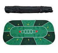 poker mat, Folding Poker Table Top,Blackjack And Texas Hold'em Casino Tabletop(Grün)