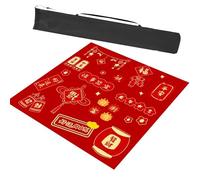 poker mat, Mahjong table mat Tabletop Game Mats, Paigow Poker Game Table Cover Slip Resistant Noise Reduction Board Game Mat(Red,31.5x31.5inch/80x80cm)